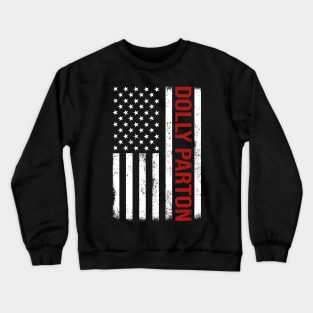 Graphic Dolly Proud Name US American Flag Birthday Gift Crewneck Sweatshirt